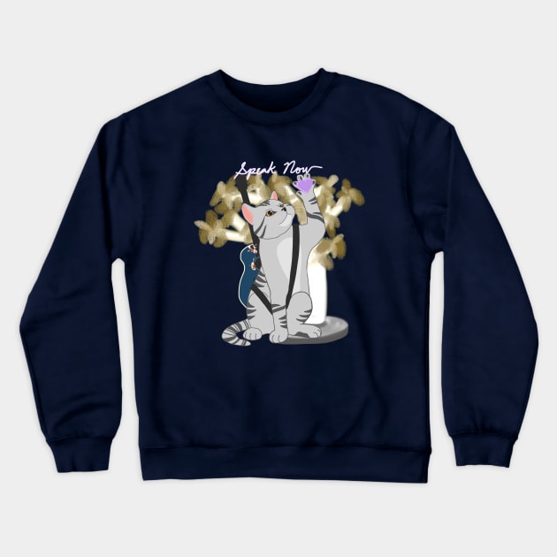 SPEAK NOW CAT ERA Crewneck Sweatshirt by ulricartistic